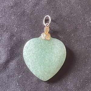 Vintage Jade heart pendant